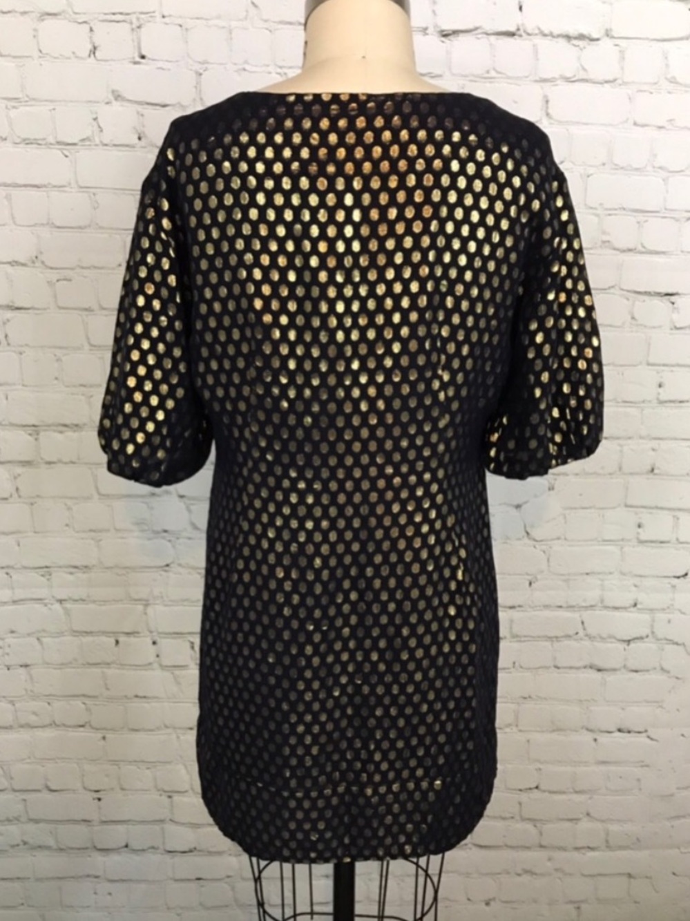 French Connection polkadot bubble sleeve dress 4 - Picture 5 of 6